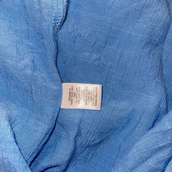 Cato blue Floral Embroidery square Neck Lantern Sleeve Blouse - Picture 6 of 6